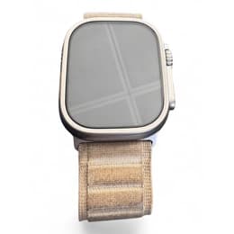 Apple Watch Ultra (2022) GPS + Mobilnät 49 mm - Titan naturligt titan - Bergsloop Stjärnglans