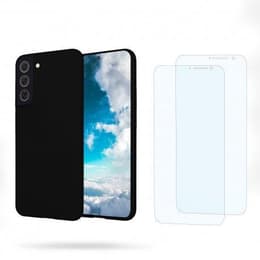 Skal Galaxy S22 5G och 2 st skärmskydd - Silikon - Svart
