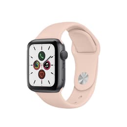 Apple Watch (Series 5) 2019 GPS 44 - Aluminium Grå utrymme - Sport-loop Rosa