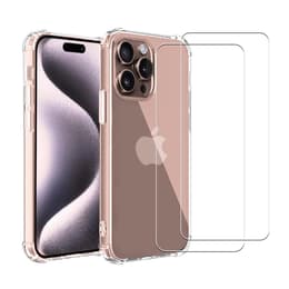 Skal iPhone 16 Pro och 2 st skärmskydd - TPU - Genomskinlig