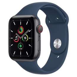 Apple Watch (Series SE) 2020 GPS + Mobilnät 44 - Aluminium Grå utrymme - Sportband Blå