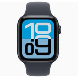 Apple Watch (2025) GPS + Mobilnät 44 mm - Aluminium Midnight - Sportband Midnight