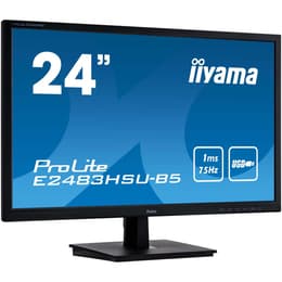 24-tum Iiyama ProLite E2483HSU-B5 1920 x 1080 LCD Monitor Svart