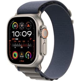 Apple Watch Ultra (2022) GPS + Mobilnät 49 mm - Titan naturligt titan - Bergsloop Blå