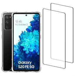 Skal Galaxy S20 FE/Galaxy S20 FE 5G och 2 st skärmskydd - Återvunnen plast - Genomskinlig