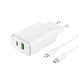 Kabel och vägg (USB-C + Lightning) 20W - WTK