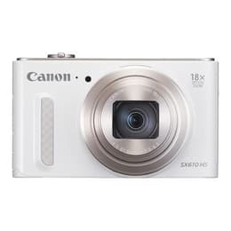 Kompakt PowerShot SX610 HS - Vit + Canon Canon Zoom lens 18x IS 25–450 mm f/3.8–6.9
