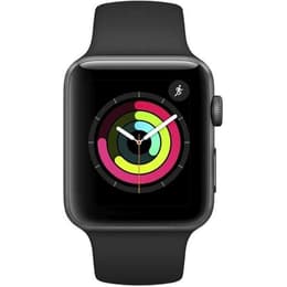 Apple Watch (Series 3) 2017 GPS 42 - Aluminium Grå utrymme - Sportband Svart