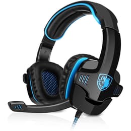 Sades SA-901 gaming kabelansluten Hörlurar med microphone - Svart/Blå