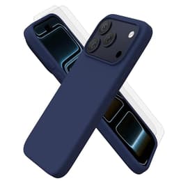 Skal iPhone 17 Pro Max och 2 st skärmskydd - Silikon - Blå