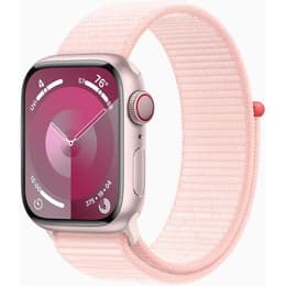 Apple Watch Series 9 (2023) GPS + Mobilnät 45 mm - Aluminium Rosa - Sport loop Rosa