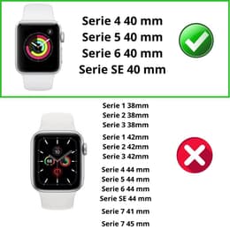 Skal Apple Watch Series 6 - 40 mm - Plast - Genomskinlig