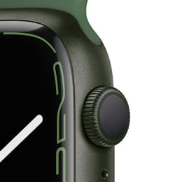 Apple Watch Series 7 (2021) GPS + Mobilnät 45 mm - Aluminium Grön - Sportband Grön