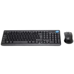 Simpletek Keyboard QWERTY Rysk Wireless Mouse + Keyboard with Stickers 1000 DPI 2.4G Nano reciever