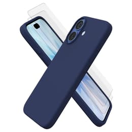 Skal iPhone 17 och 2 st skärmskydd - Silikon - Blå