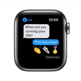 Apple Watch Series 7 (2021) - (armband ingår ej) - GPS + Mobilnät 41 mm - Grafit Rostfritt stål