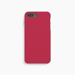 Skal iPhone 7 Plus/8 Plus - Naturligt material - Röd
