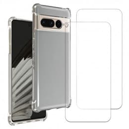 Skal Google Pixel 7 och 2 st skärmskydd - TPU - Genomskinlig