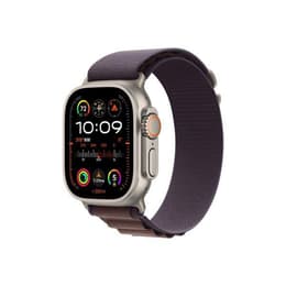 Apple Watch Ultra 3 (2025) GPS + Mobilnät 49 mm - Titan Svart - Bergsloop Blå