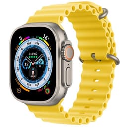 Apple Watch (Ultra) 2022 GPS 49 - Titan Grå - Havsband Gul