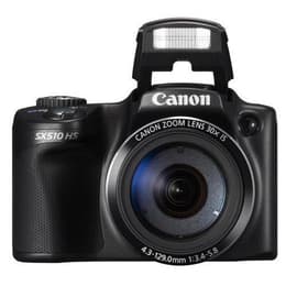 Kompakt PowerShot SX510 HS - Svart + Canon Canon Zoom Lens 24-720 mm f/3.4-5.8 f/3.4-5.8