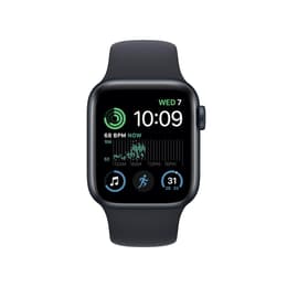 Apple Watch Series SE 2 (2022) GPS 44 mm - Aluminium Silver - Sportband Svart