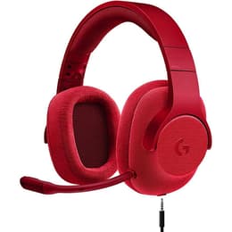 Logitech G433 noise Cancelling gaming kabelansluten Hörlurar med microphone - Röd