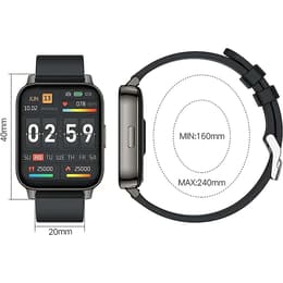 No Brand Smart Watch Touch Stopwatch, Activity Tracker, with heart rate monitor, sleep monitor HR GPS - Svart