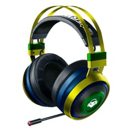 Razer Nari Ultimate Overwatch Lúcio Edition gaming trådbunden + trådlös Hörlurar med microphone - Blå/Gul
