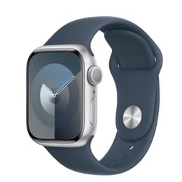 Apple Watch () 2023 GPS + Mobilnät 41 - Aluminium Silver - Sportband Blå