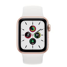 Apple Watch (Series 6) 2020 GPS 40 - Aluminium Guld - Sportband Vit
