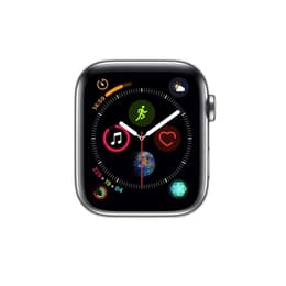 Apple Watch Series 9 (2023) GPS + Mobilnät 45 mm - Rostfritt stål Silver - Sportband Vit