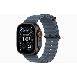 Apple Watch (2025) GPS + Mobilnät 49 mm - Titan Svart - Havsband Blå
