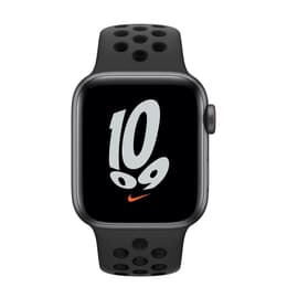 Apple Watch Series SE 1 (2020) GPS 44 mm - Aluminium Grå utrymme - Nike Sport band Svart