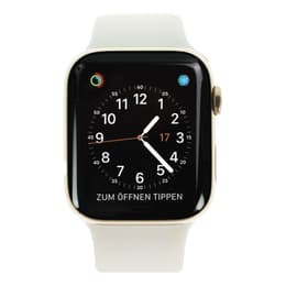 Apple Watch (Series 4) 2018 44 - Rostfritt stål Guld - Sport-loop Grå