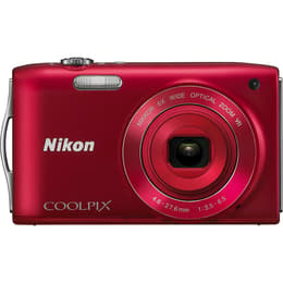 Nikon S3300 Kompakt 16 - Röd