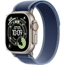 Apple Watch (2025) GPS + Mobilnät 49 mm - Titan naturligt - Terrängloop Blå