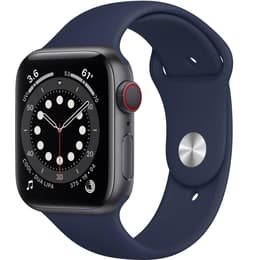 Apple Watch (Series 6) 2020 GPS + Mobilnät 40 - Aluminium Grå utrymme - Sportband Blå