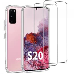 Skal Galaxy S20 och 2 st skärmskydd - TPU - Genomskinlig
