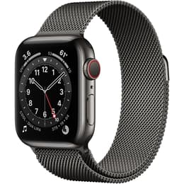 Apple Watch () 2020 GPS + Mobilnät 44 - Rostfritt stål Grafit - Milanese Grå