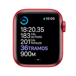 Apple Watch Series 7 (2021) GPS + Mobilnät 41 mm - Aluminium Röd - Sportband Röd