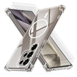 Skal Galaxy S24 Ultra och 2 st skärmskydd - TPU - Genomskinlig