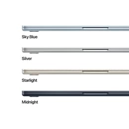 MacBook Air 13" (2025) - Apple M4 med 10-kärnig CPU och 10-kärnig grafikprocessor - 16GB RAM - SSD 256GB - Standardskärm - AZERTY - Fransk