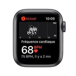 Apple Watch (Series SE) 2020 GPS + Mobilnät 40 - Aluminium Grå utrymme - Sportband Svart