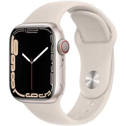 Apple Watch (Series 7) 2021 GPS + Mobilnät 41 - Aluminium Stjärnglans - Sportband Stjärnljus