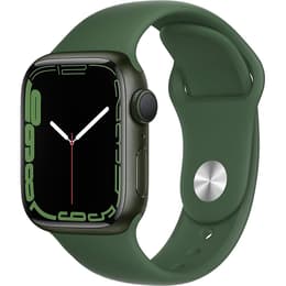 Apple Watch (Series 7) 2021 GPS 41 - Aluminium Grå utrymme - Sportband Grön