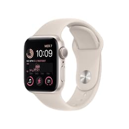 Apple Watch (Series SE) 2022 GPS 40 - Aluminium Grå - Sportband Vit