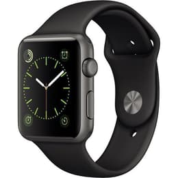 Apple Watch (Series 1) 2015 42 - Aluminium Grå utrymme - Sport-loop Svart