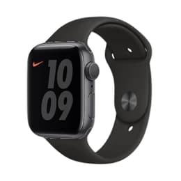 Apple Watch Series 6 (2020) GPS 44 mm - Aluminium Grå utrymme - Nike Sport band Svart