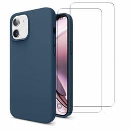 Skal iPhone 11 och 2 st skärmskydd - Silikon - Blå